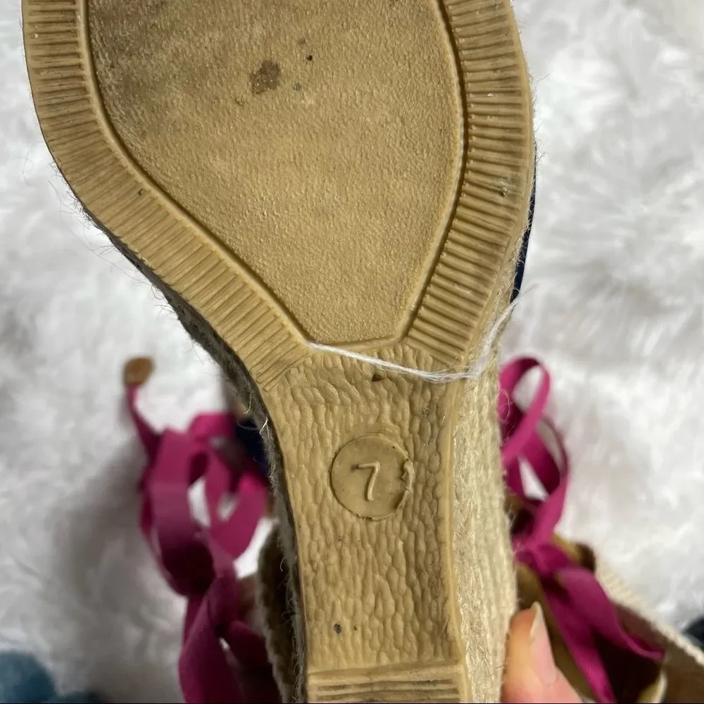 J Crew lace up espadrilles size 7